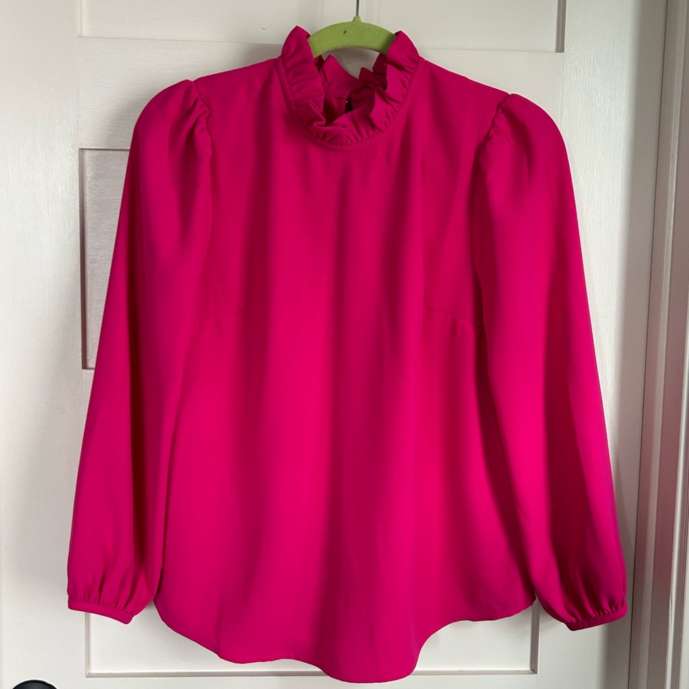 J Crew Ruffle Long sleeve Blouse